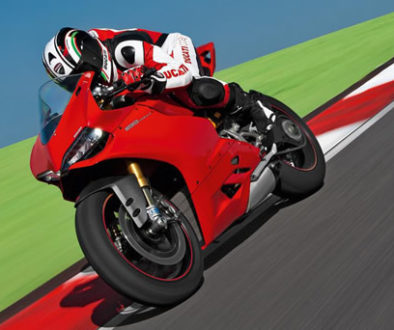 Image of Ducati bike on track.