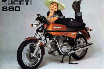 Ducati 1974 860 GT with female model